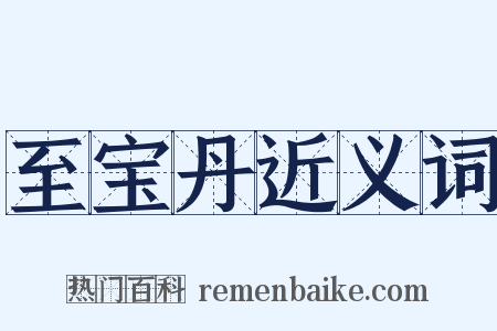 至宝丹近义词是什么意思的图片